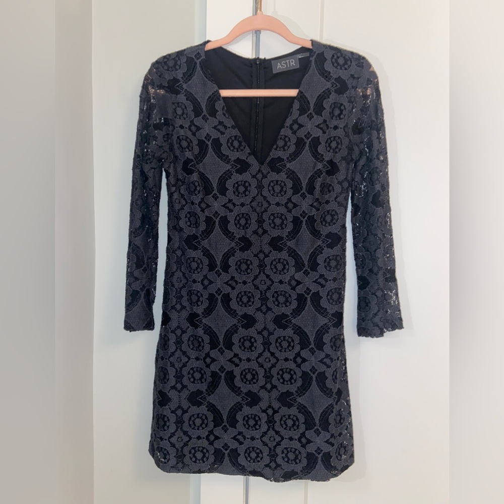 ASTR Lace Dress with Attached Underslip